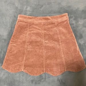 Altard State Scalloped Corduroy Mini Skirt